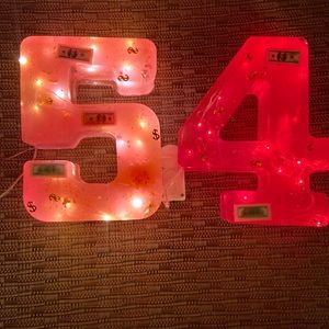 Handmade alphabets and numbers. Custom made. Put your orders in for purchase..!!